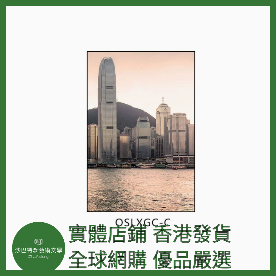 030 Tkt嚴選 40cmx60cm質感油畫布+環保PS黑色畫框 香港30圖