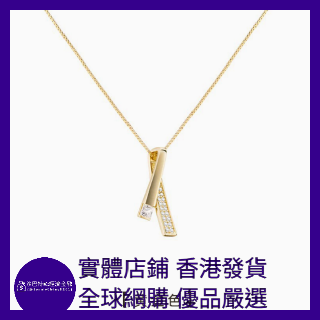 014 Bc嚴選 S925銀 幾何線條吊墜項鏈 黃金色