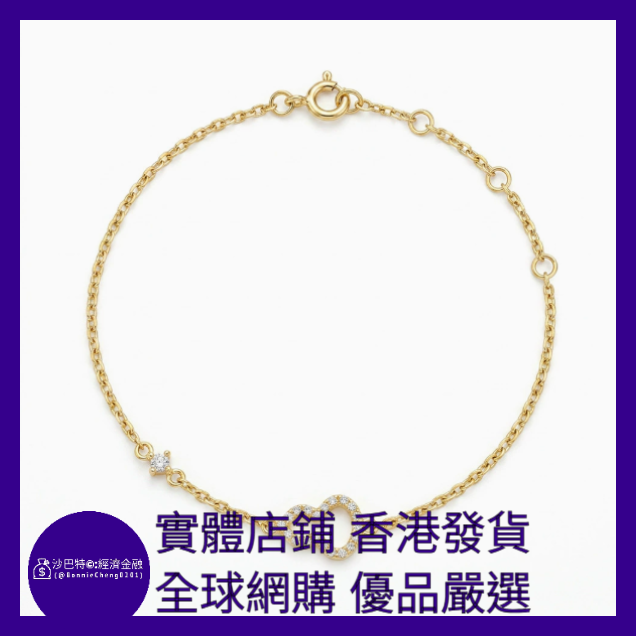 001 Bc嚴選 S925銀 18K金色葫蘆手鏈 1.3mm莫桑鉆